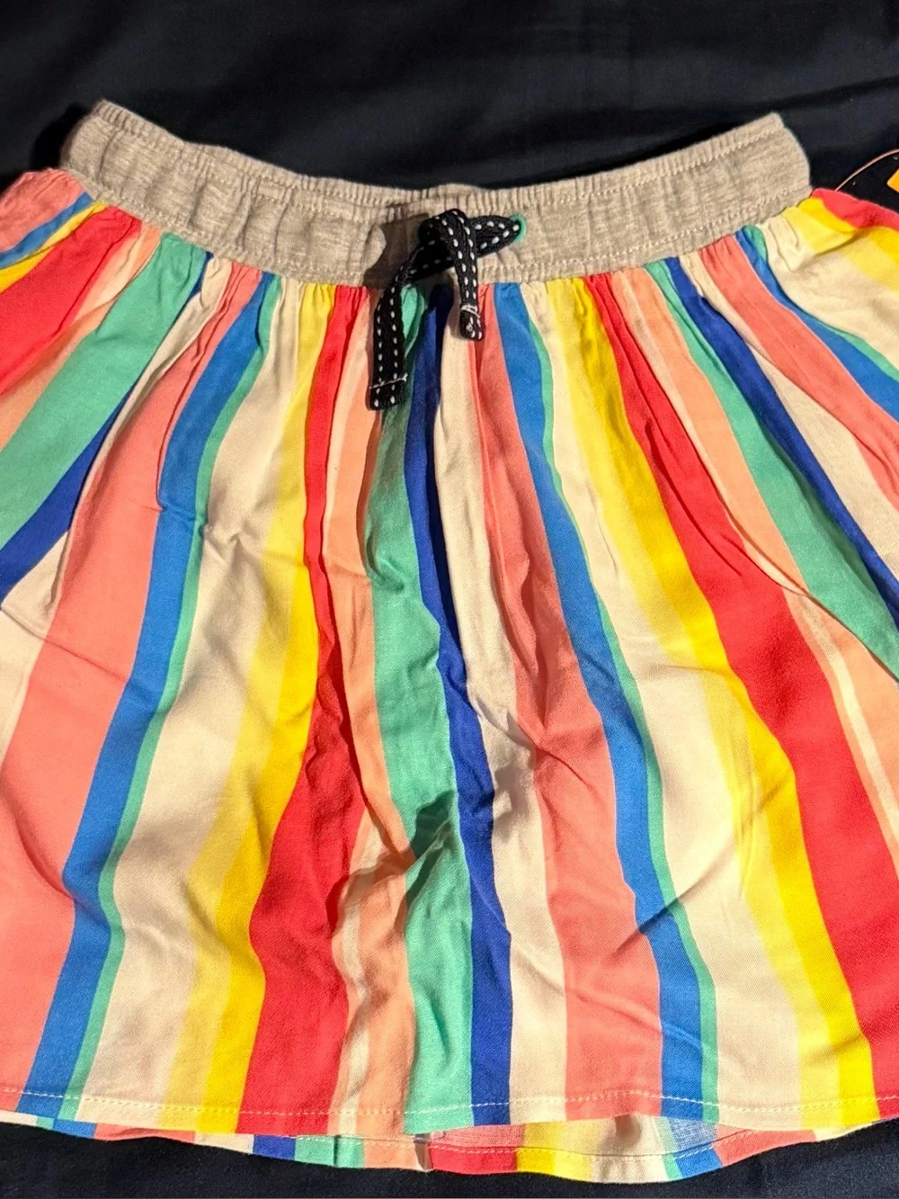 Cat & Jack Multi-Color Rainbow Stripe Skirt - Red, Yellow, Green, Blue, Pink